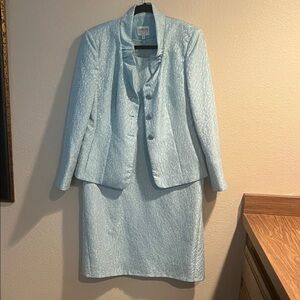 Armani Collezioni Sky Blue Jacket and Dress Ensemble